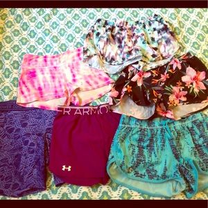 Lot of 5 workout shorts